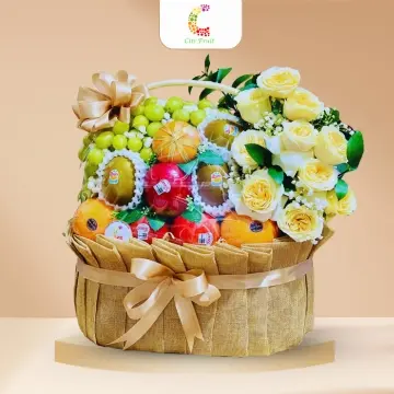 Giỏ Trái Cây Kết Hợp Hoa Tươi CH04