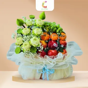 Giỏ Trái Cây Kết Hợp Hoa Tươi CH18