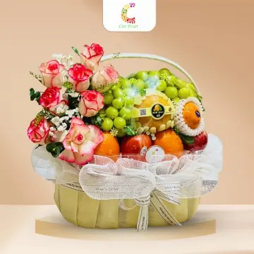 Giỏ Trái Cây Kết Hợp Hoa Tươi CH26