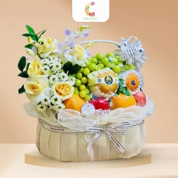 Giỏ Trái Cây Kết Hợp Hoa Tươi CH30