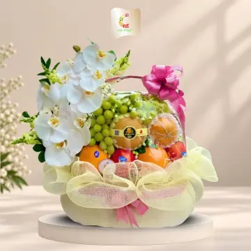 Giỏ Trái Cây Kết Hợp Hoa Tươi CH37