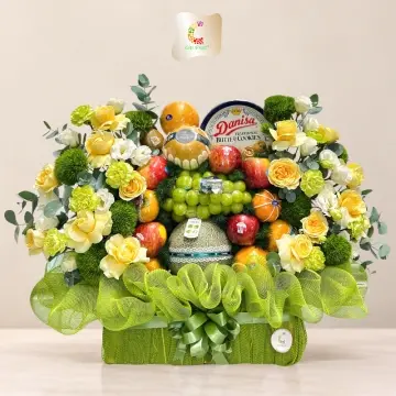 Giỏ Trái Cây Kết Hợp Hoa Tươi CH38
